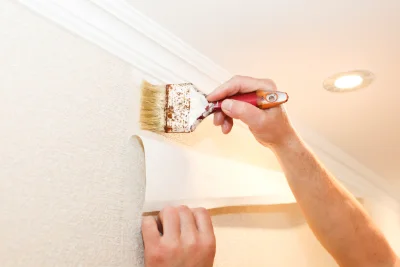 Pose de papier peint à Ternat — revêtements muraux et toiles de verre
